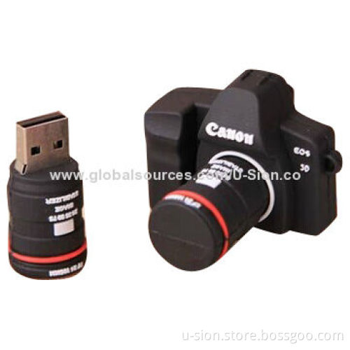 Promotional Silicone USB Flash Drive in Camera Shape, Customized Designs WelcomedNew